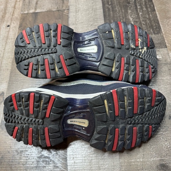 Skechers Blue and Gray Sneakers with Mesh Upper and Rugged Outsole - Picture 7 of 9